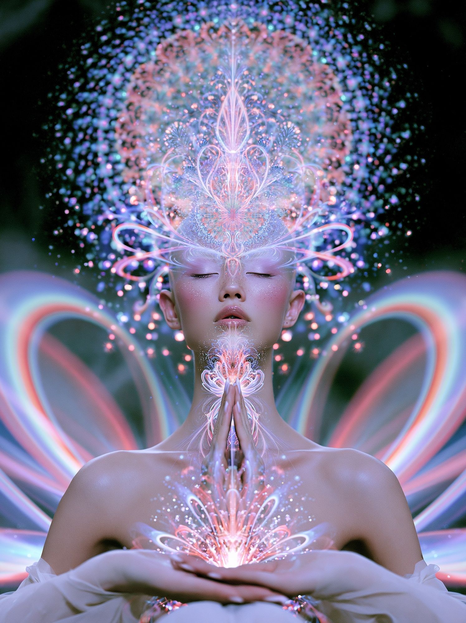 Cosmic Meditation Portrait Print. poster detail