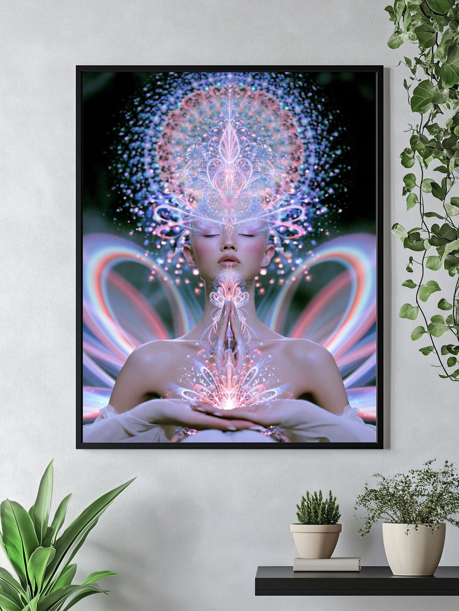Cosmic Meditation Portrait Print. — room view 4