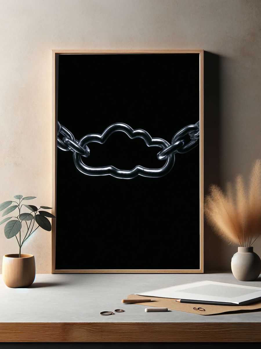 Cloud Chain Minimalist Print. — room view 2