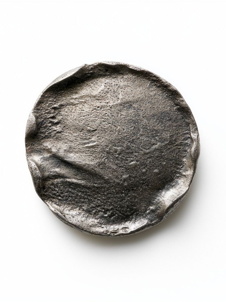 Textured Stone Disc Minimalist Print. poster — minimalist art