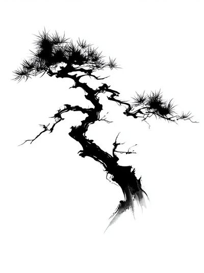 Bonsai Ink Minimalist Print. poster