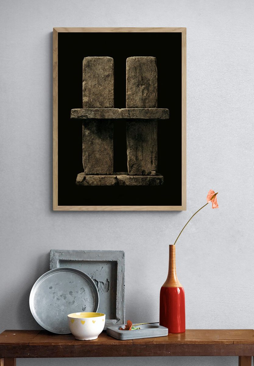 Stone Totem Minimalist Print. — room view 3