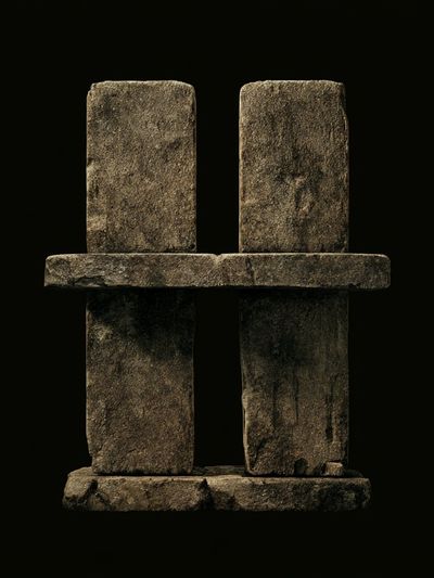 Stone Totem Minimalist Print. poster