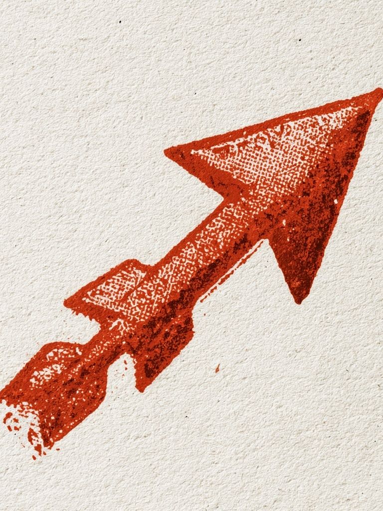 Red Arrow Minimalist Print. poster detail