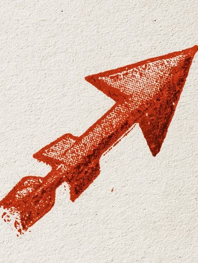 Red Arrow Minimalist Print. poster