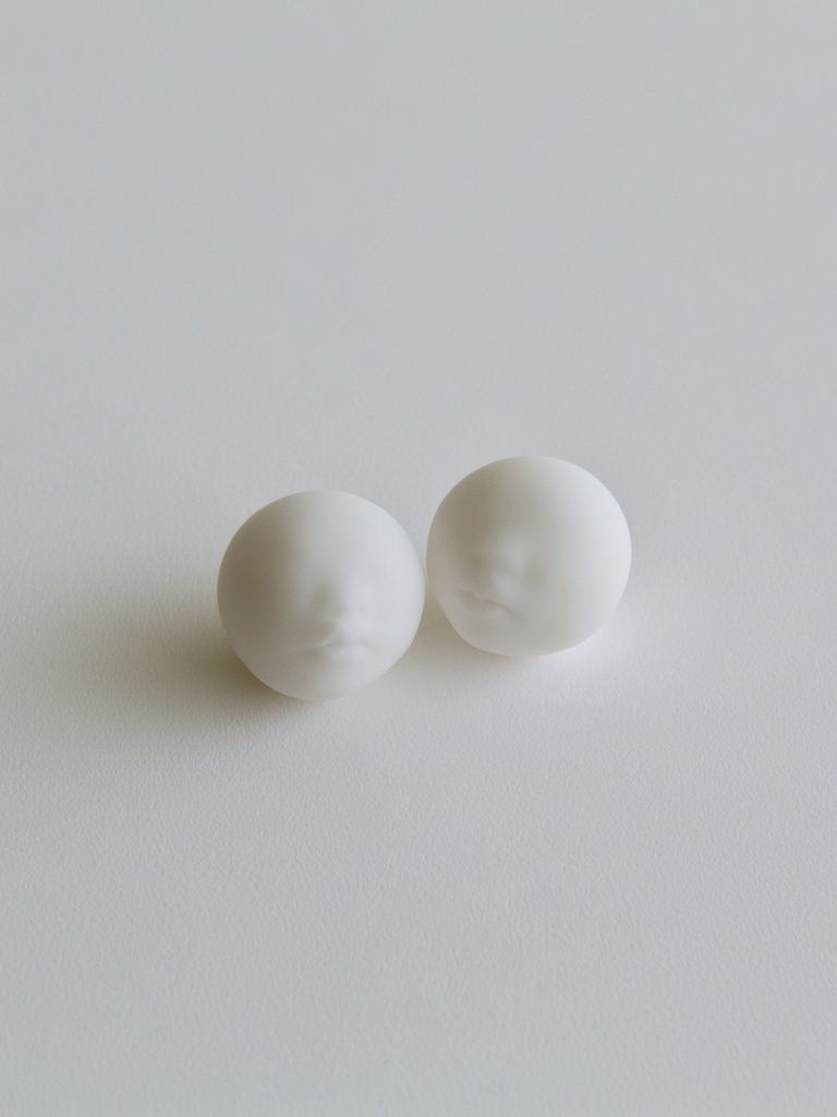 Minimal White Face Study Poster. poster — minimalist art