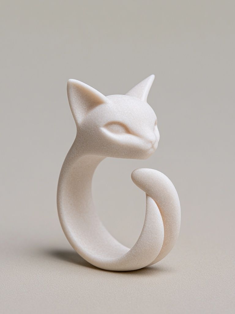 Minimal Cat Sculpture Poster. poster — minimalist art
