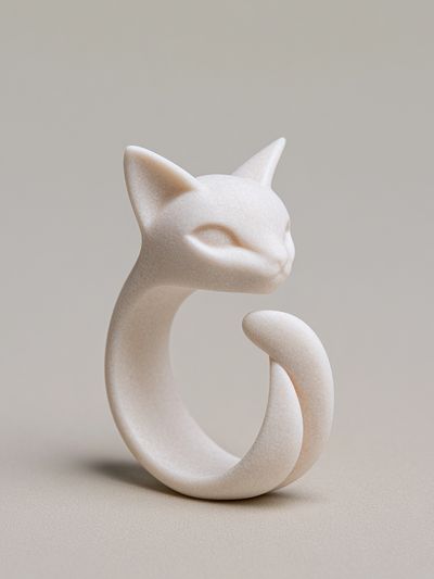 Minimal Cat Sculpture Poster. poster