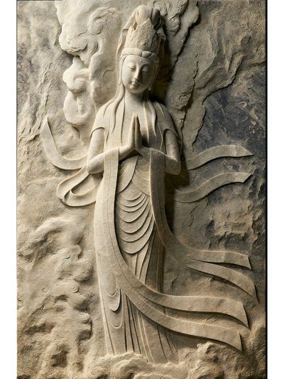 Buddhist Stone Relief Poster. poster