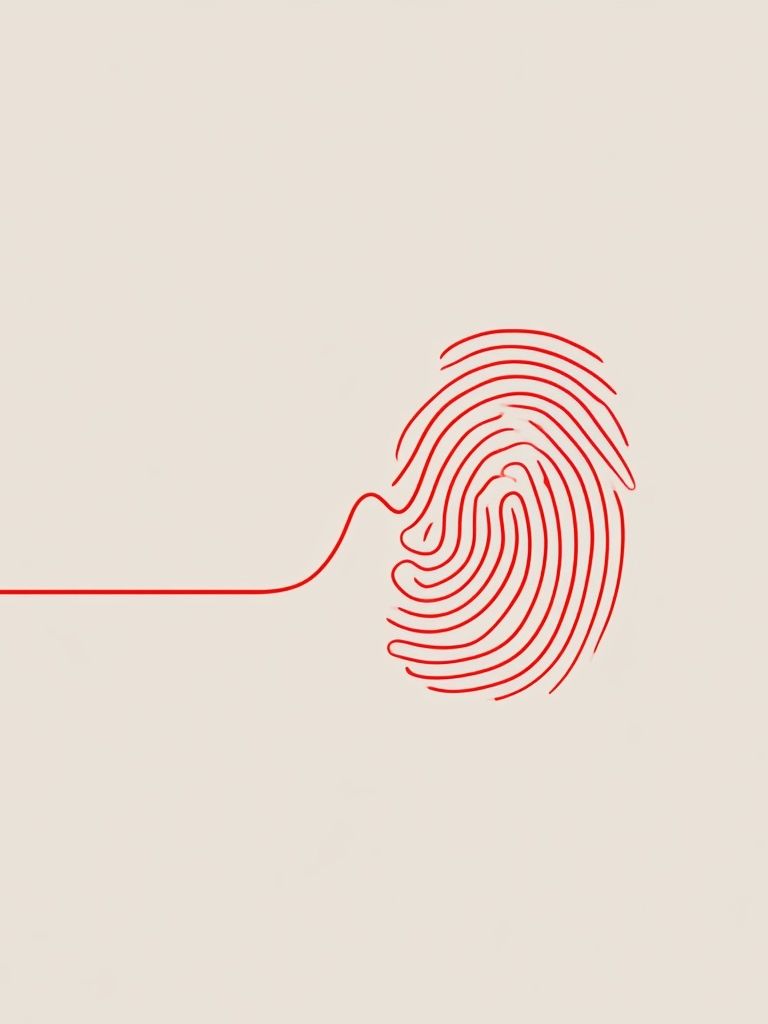 Fingerprint Line Art Poster. poster — minimalist art