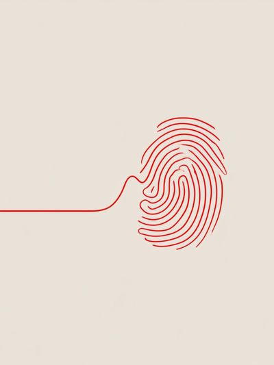Fingerprint Line Art Poster. poster