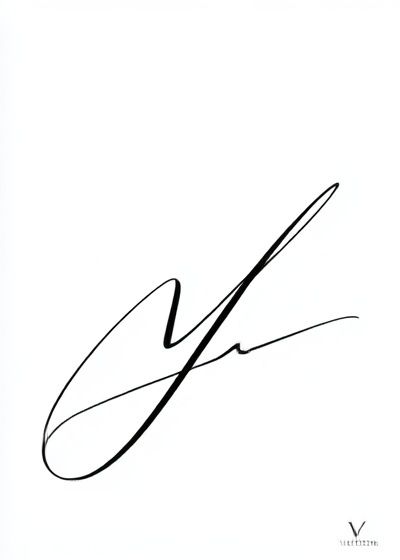 Minimalist Signature Line-Art Poster. poster