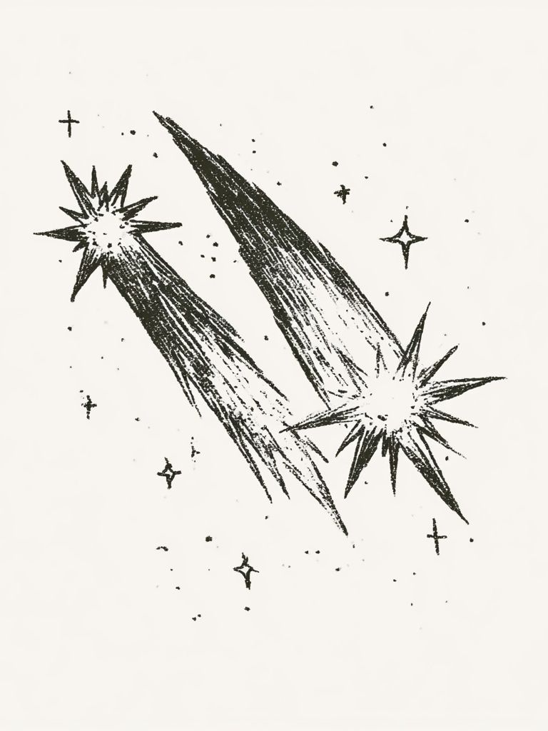 Celestial Starburst Minimalist Print. poster detail