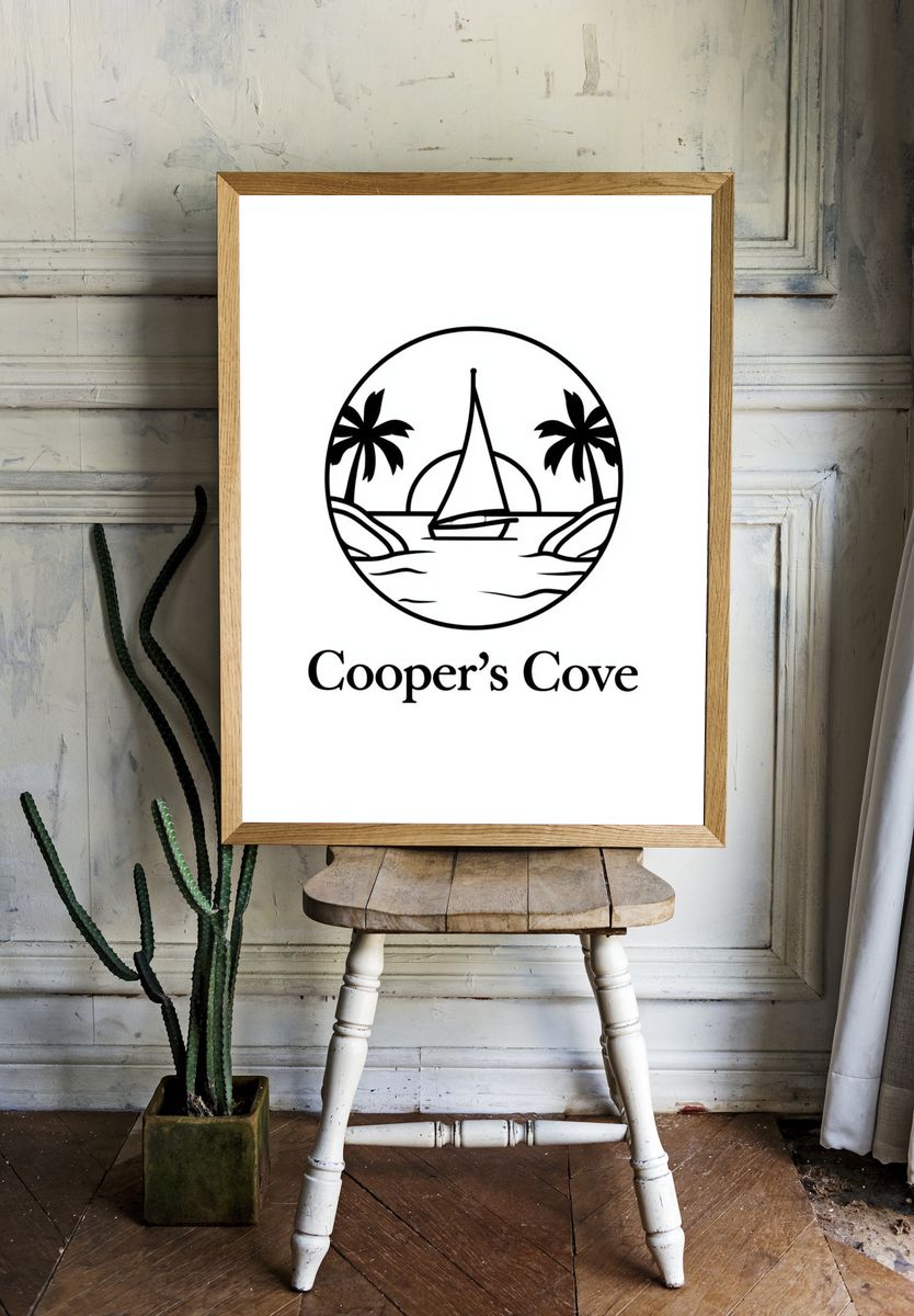 Cooper's Cove Sailboat Print. — room view 1