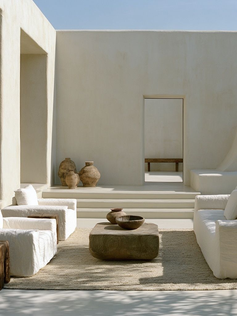 Minimalist Courtyard Interior Print. poster — minimalist art