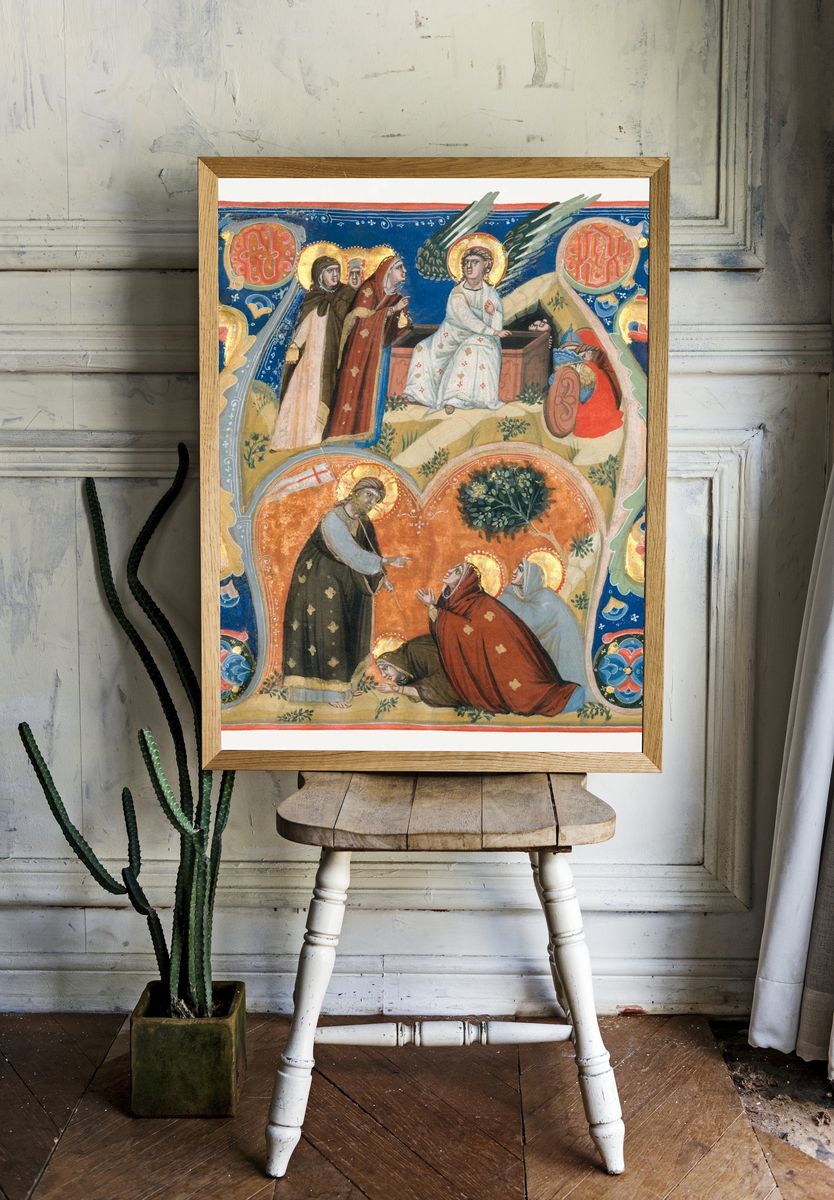 Manuscript Illumination Scenes Easter Initial. room preview