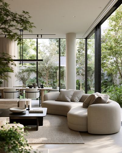 Modern Minimalist Living Room Poster. poster
