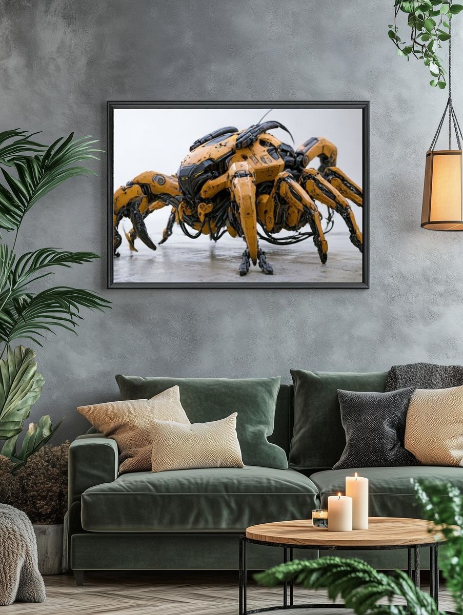 Mechanical Spider Illustration Poster. — room view 4
