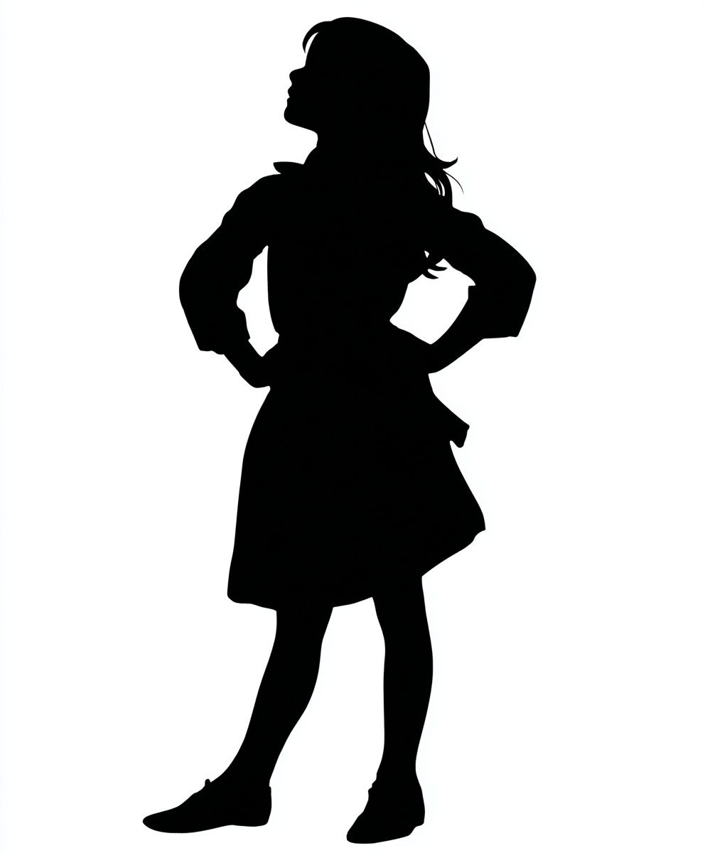 Girl Silhouette Minimalist Poster. poster detail
