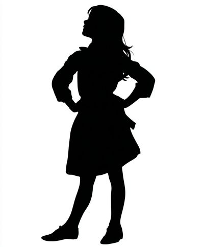 Girl Silhouette Minimalist Poster