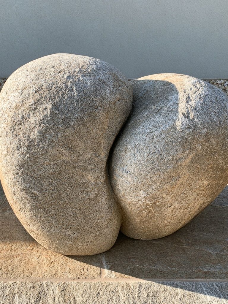 Stone Heart Sculpture Print. poster detail