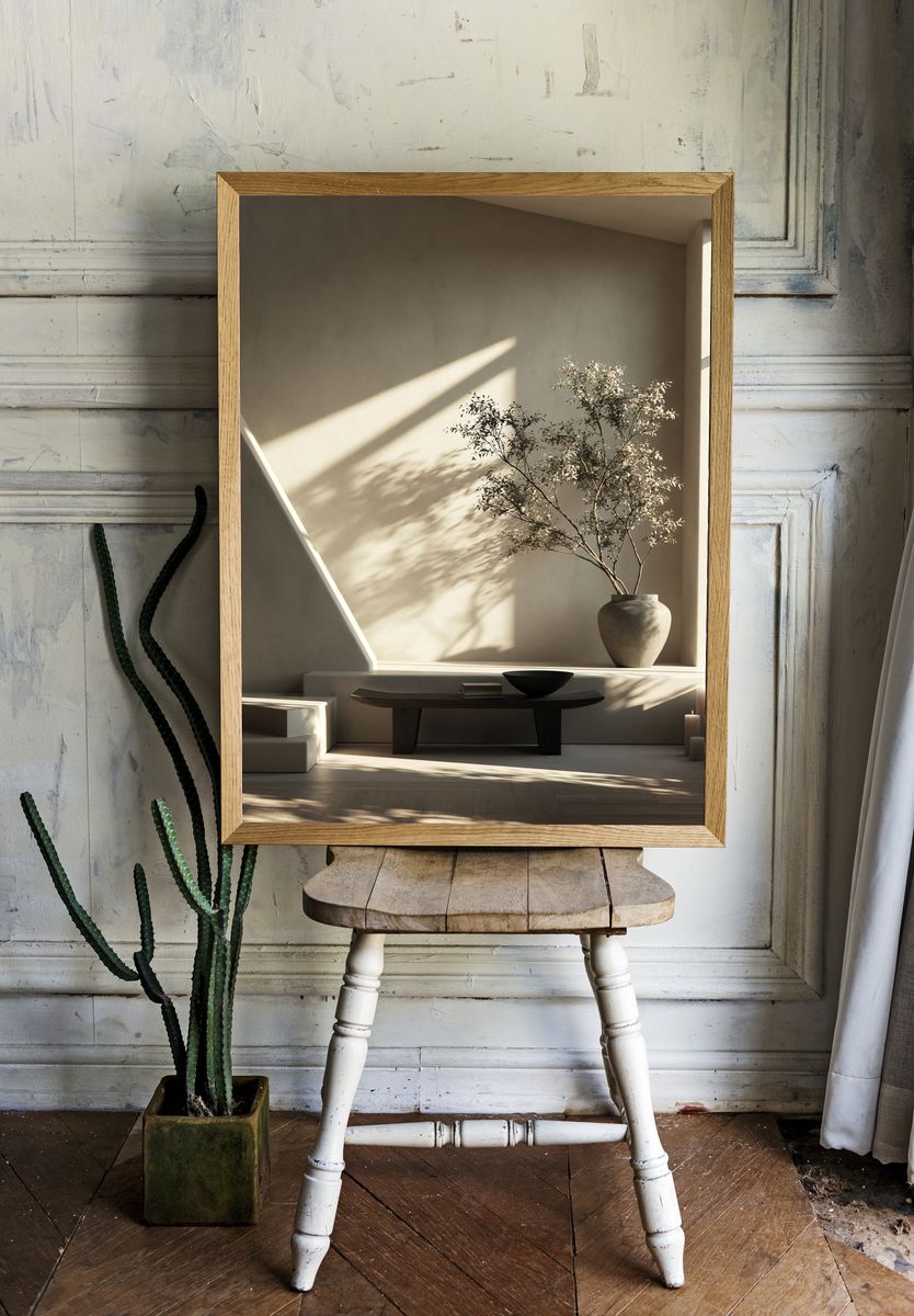 Sunlit Japandi Interior Print. — room view 1