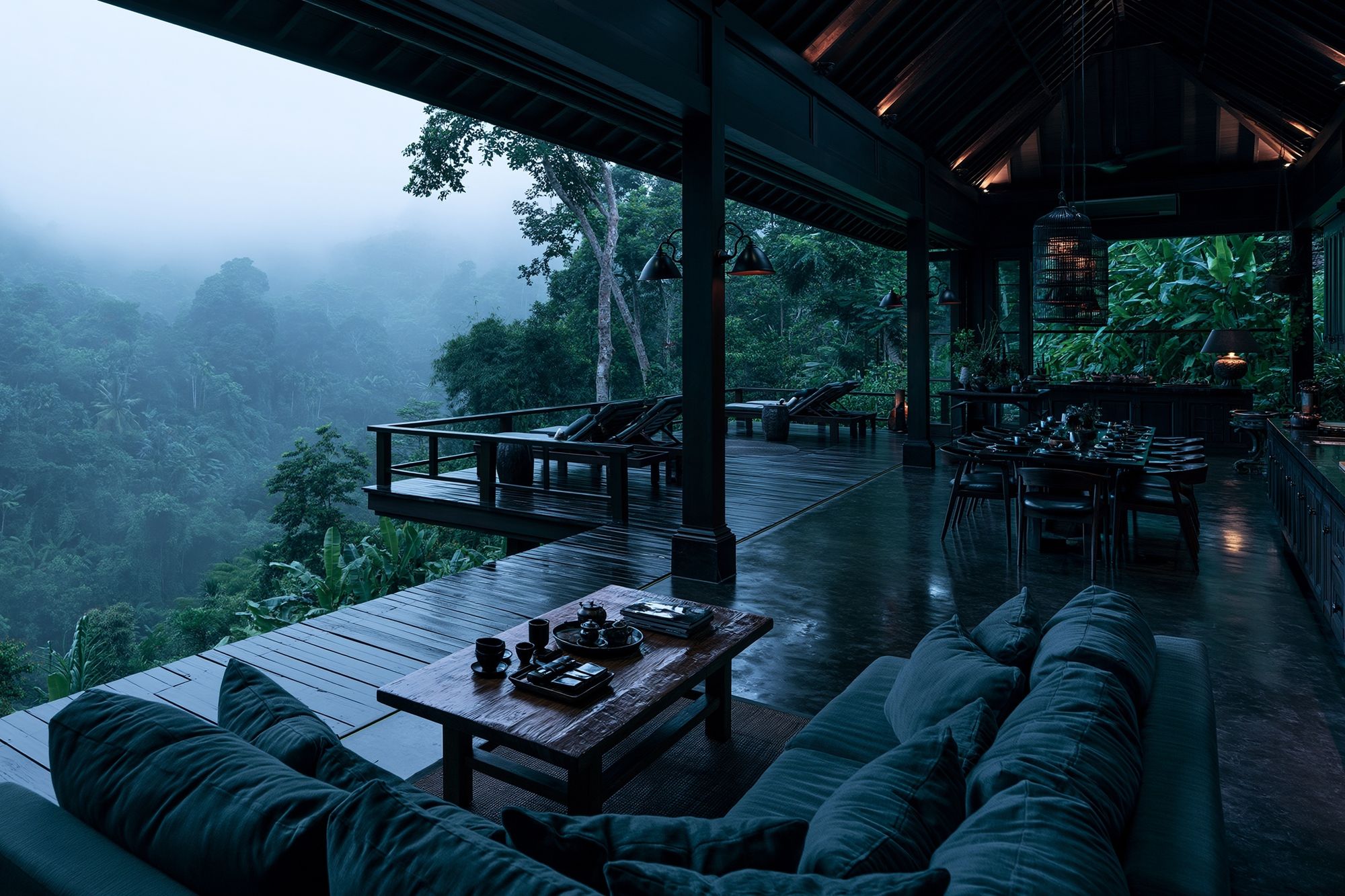 Misty Jungle Retreat Photography Poster. poster — photography art