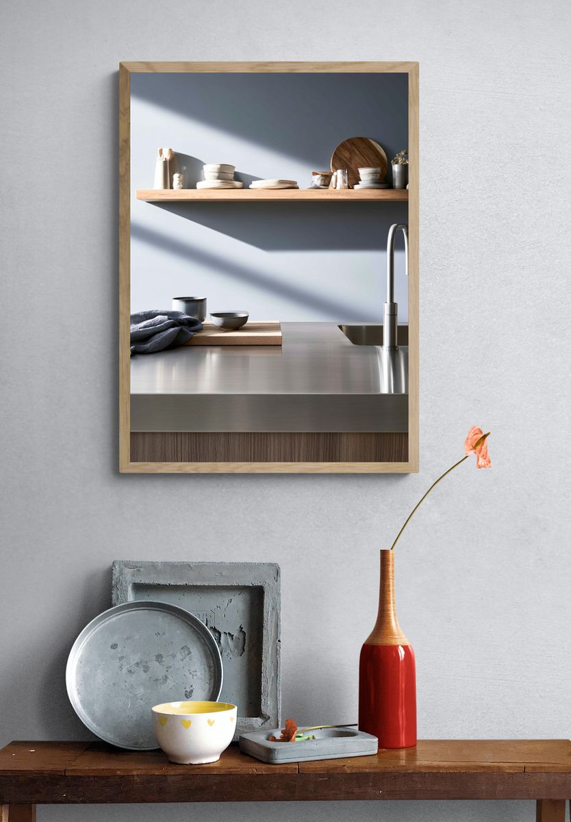 Minimalist Kitchen Interior Print. — room view 3