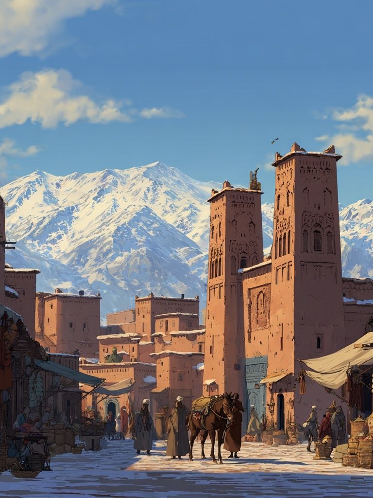 Marrakech Market — Illustration Print. poster — illustration art