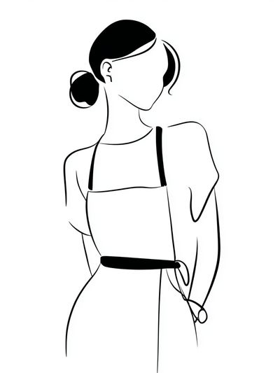 Minimalist Line Art Woman Poster.