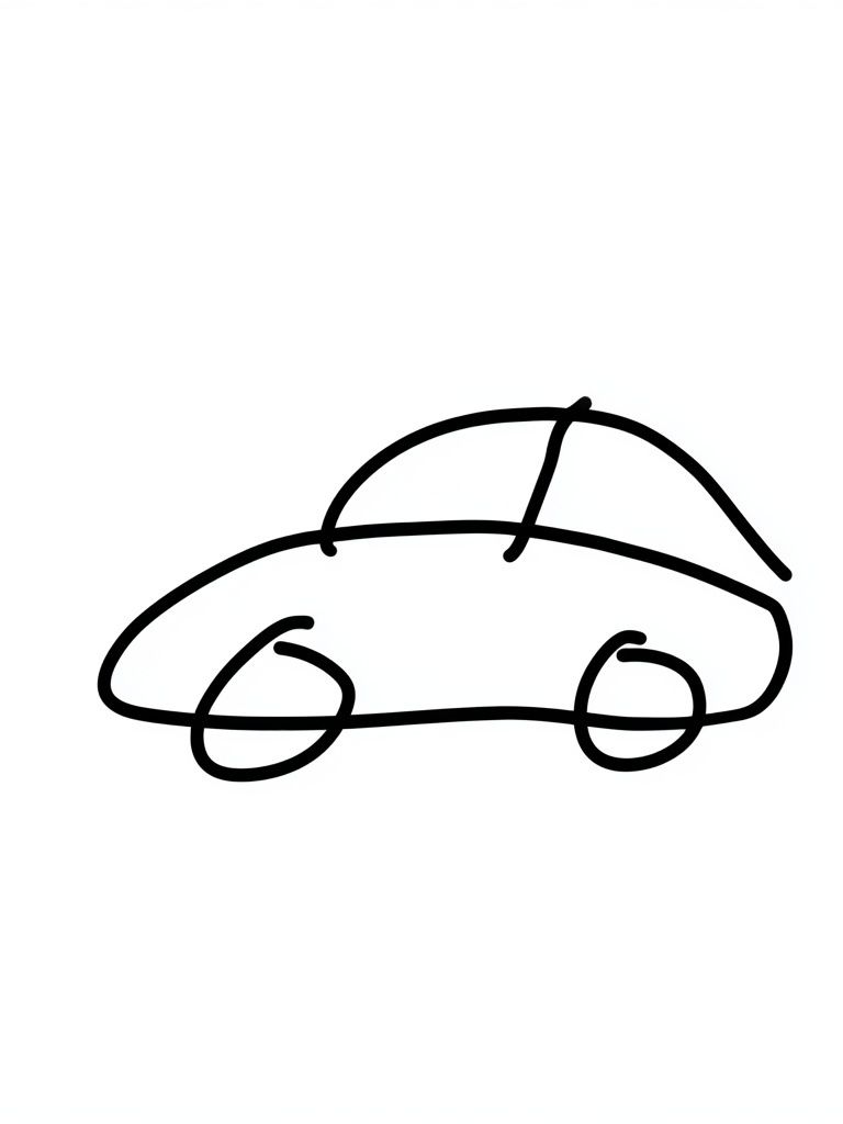 Minimal Car Line Art Poster. poster detail