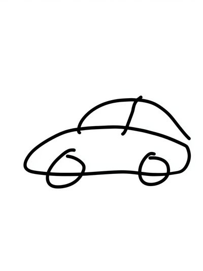 Minimal Car Line Art Poster.