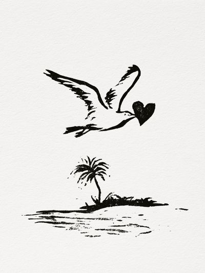 Love Bird Island Minimalist Print.