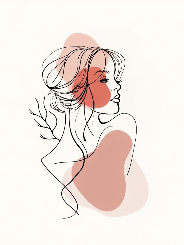 Minimalist Woman Line Art Poster. poster — minimalist art