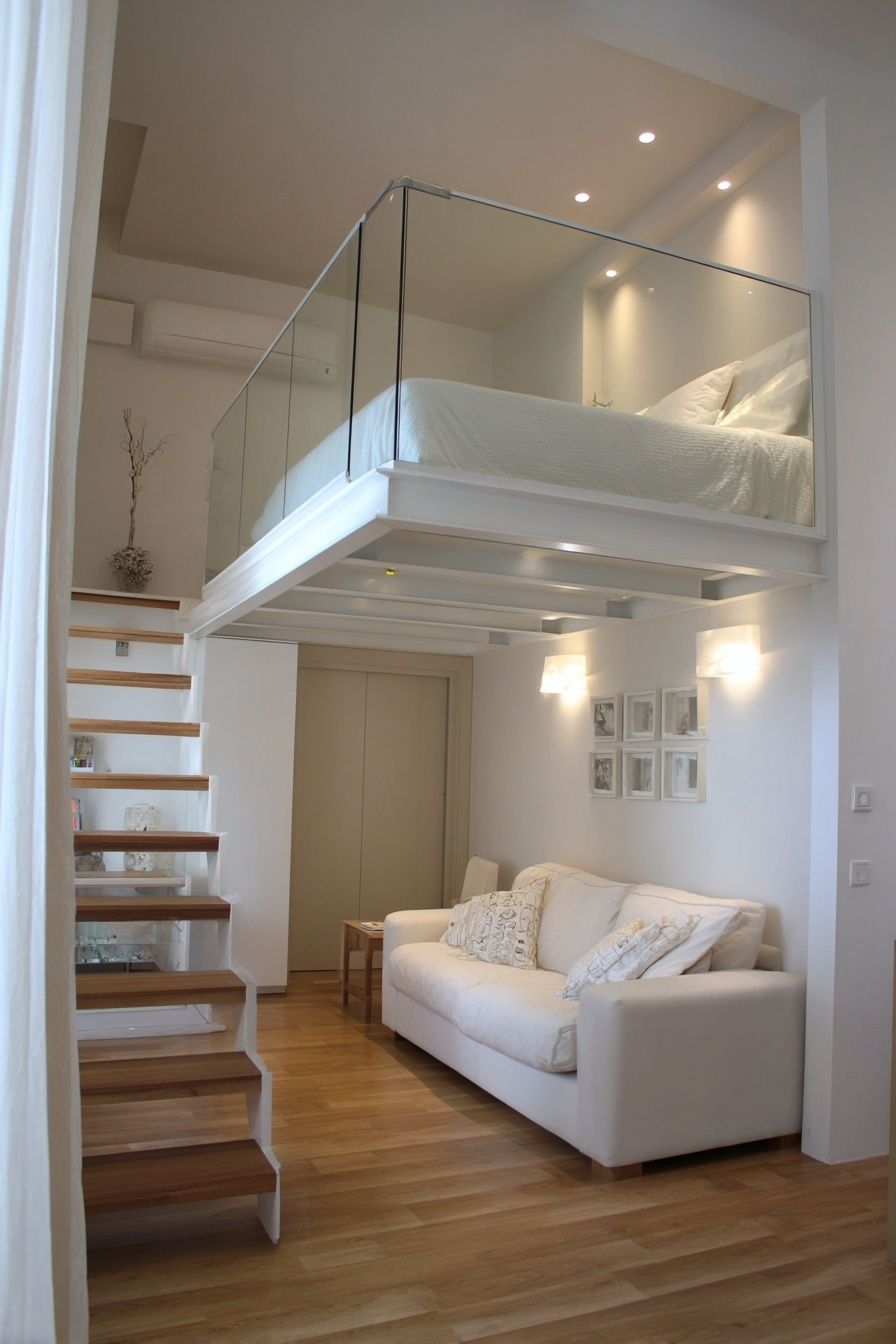 Modern Loft Living Room — Interior Design Print.