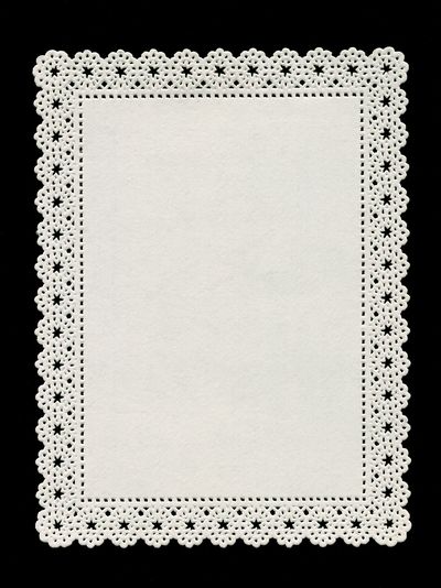 Lace Doily Border Minimalist Print. poster