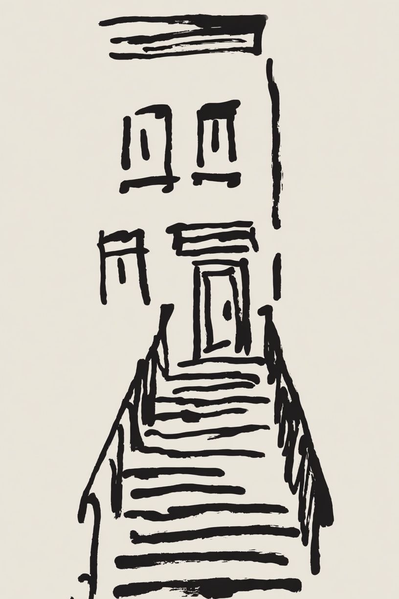 Staircase Minimalist Poster. poster detail