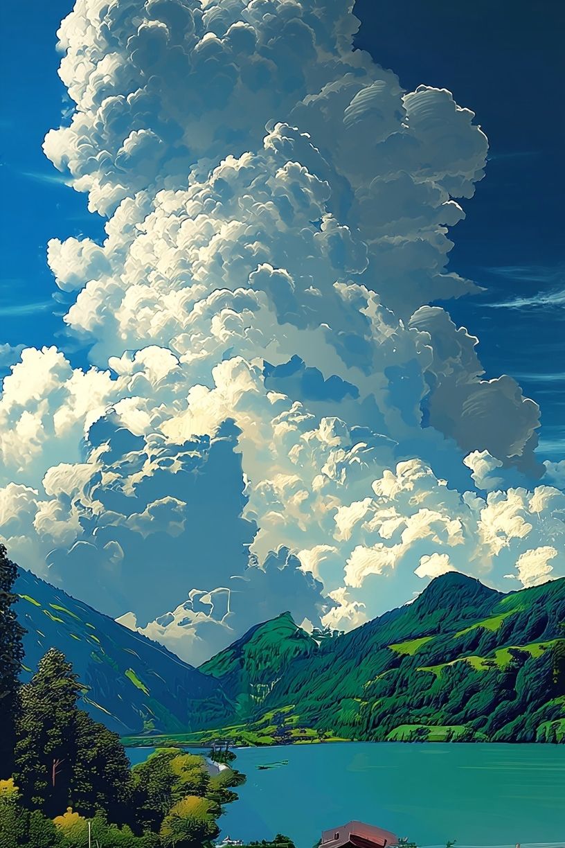Majestic Mountain Lake — Fine Art Print. poster detail
