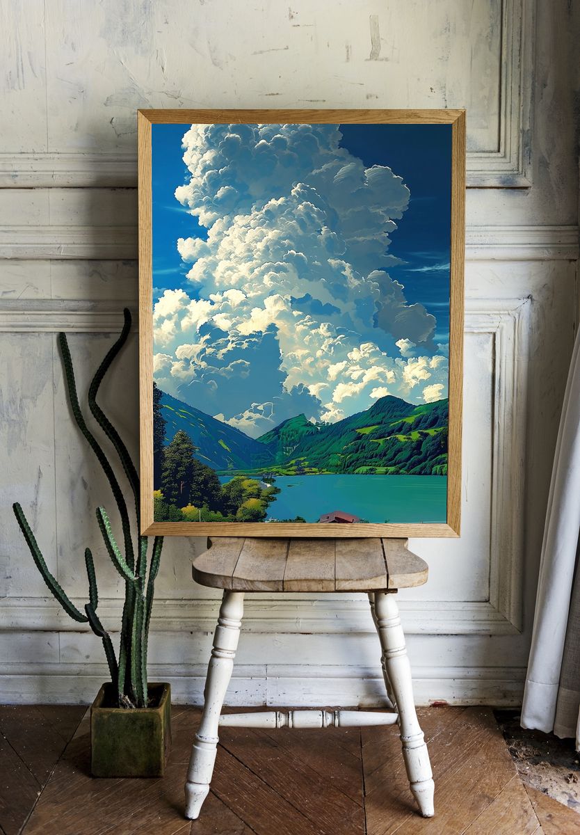 Majestic Mountain Lake — Fine Art Print room preview