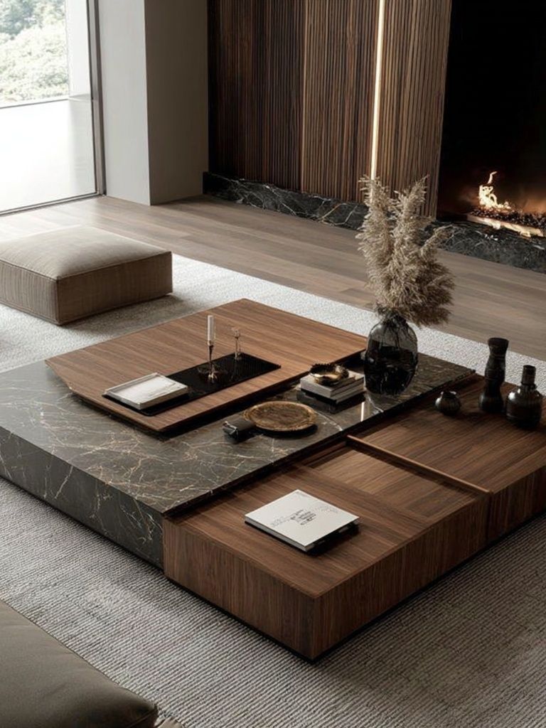 Modern Minimalist Living Room Poster. poster detail