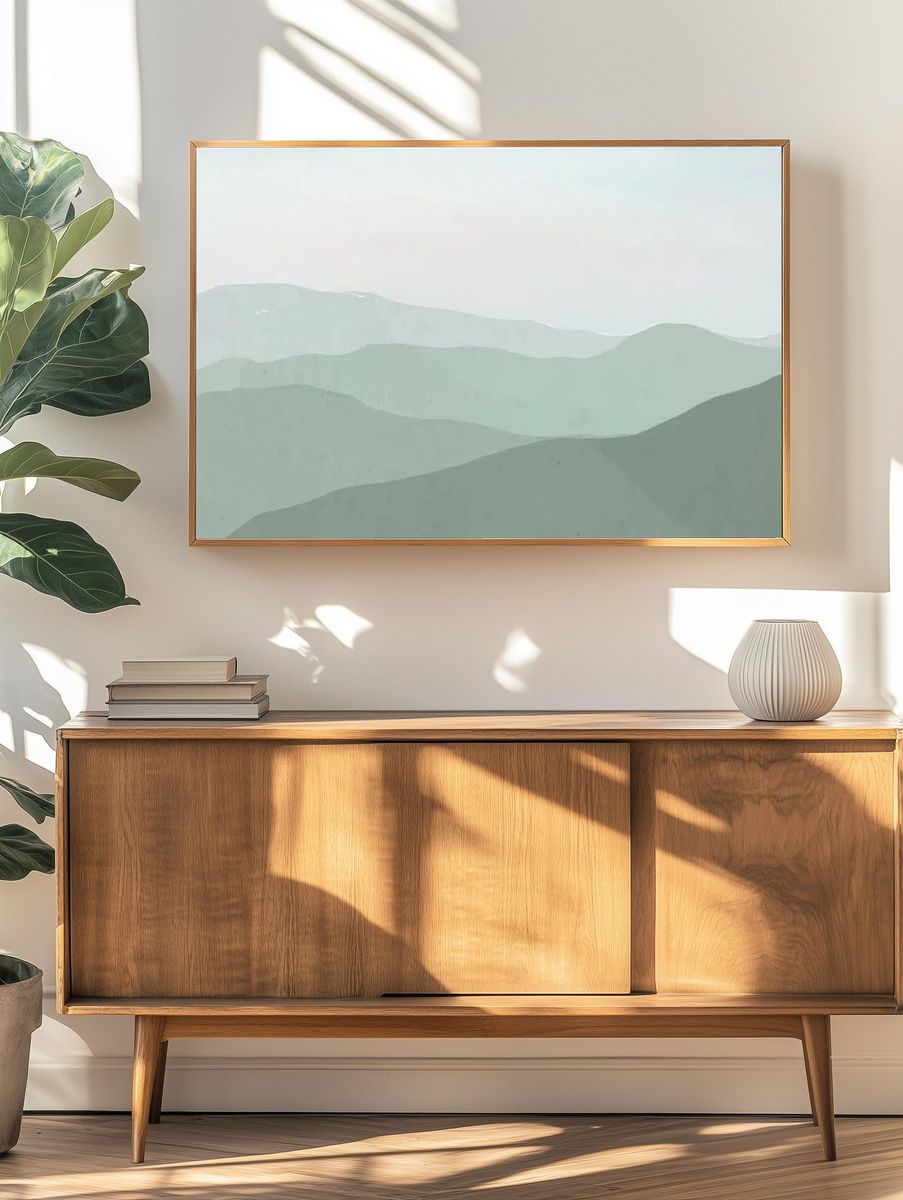 Mountain Landscape — Minimalist Print. — room view 3