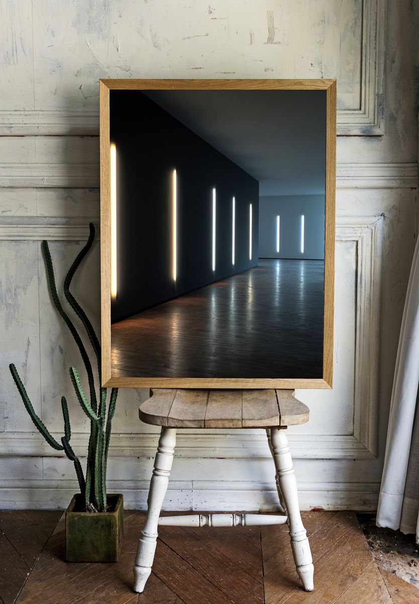 Modern Minimalist Lighting Poster. — room view 1