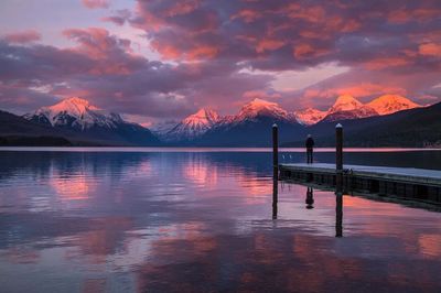 Mountain Lake Sunset Poster. poster