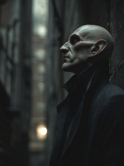 Mysterious Man in Alley — Photography Print. poster