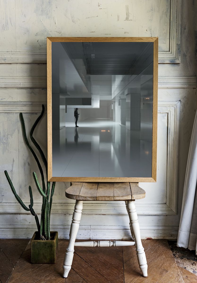 Modern Minimalist Architecture Poster. room preview