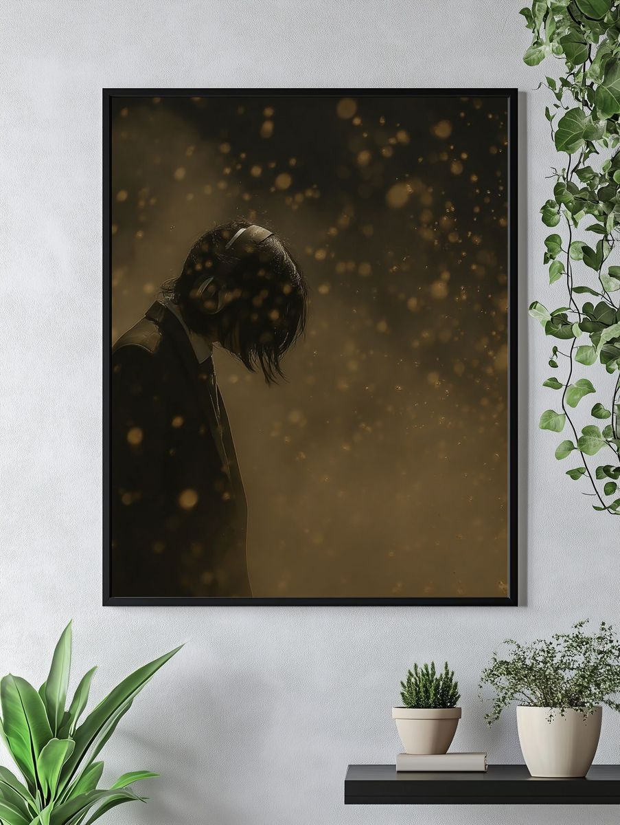 Mysterious Musician — Fine Art Print. — room view 4
