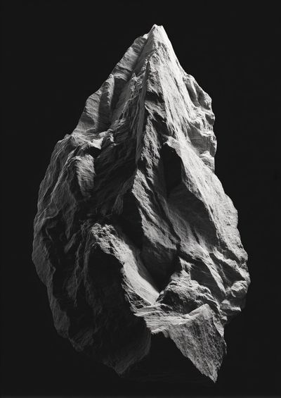 Monochrome Mountain Peak Poster. poster print