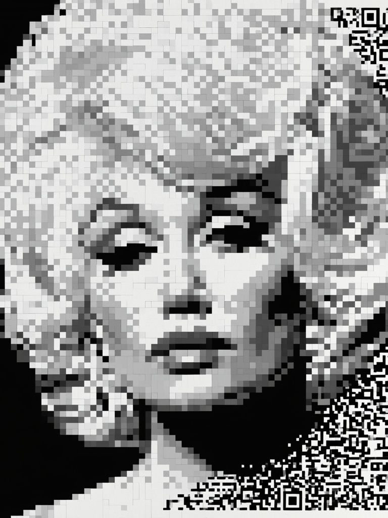 Marilyn Monroe Pixel Portrait Poster. poster detail