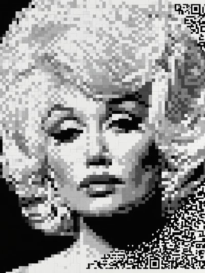 Marilyn Monroe Pixel Portrait Poster. poster