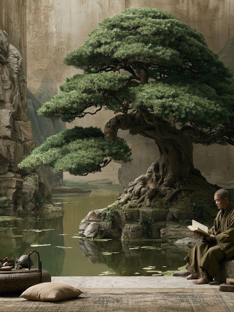 Zen Garden Meditation Print. poster detail